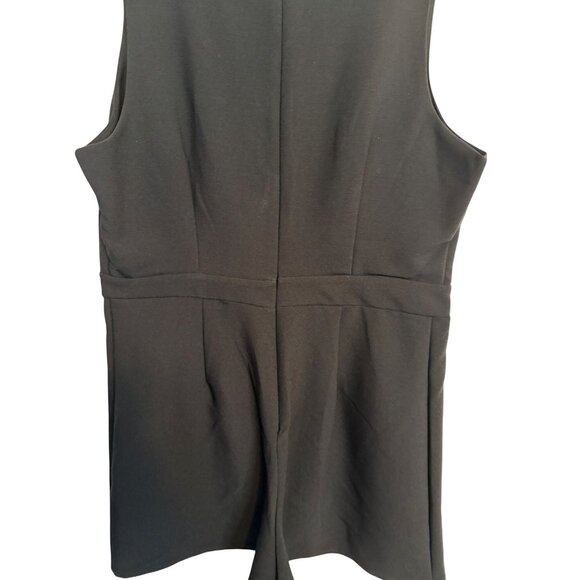 NWT The Vanity Room L Black Sleeveless Tie-Neck Romper - Picture 7 of 15